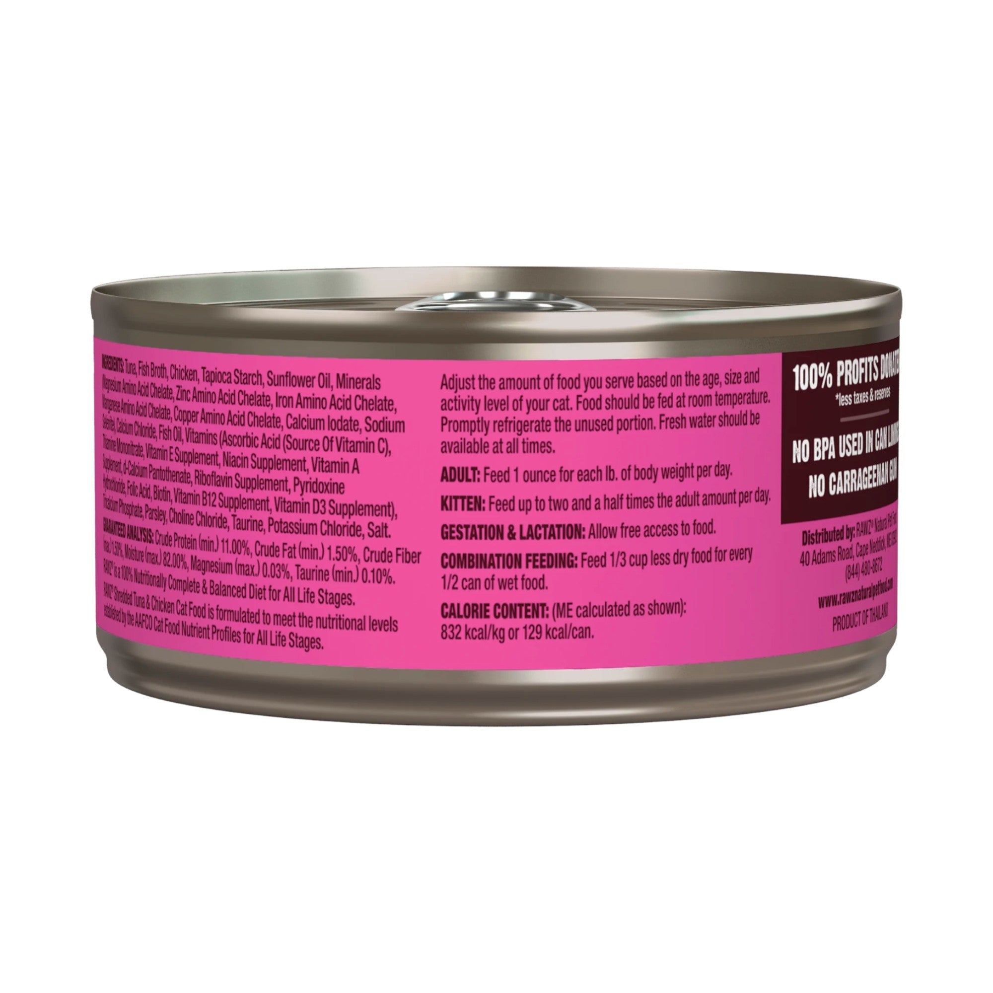 Rawz Tuna & Chicken Shredded Cat Can (5.5oz)