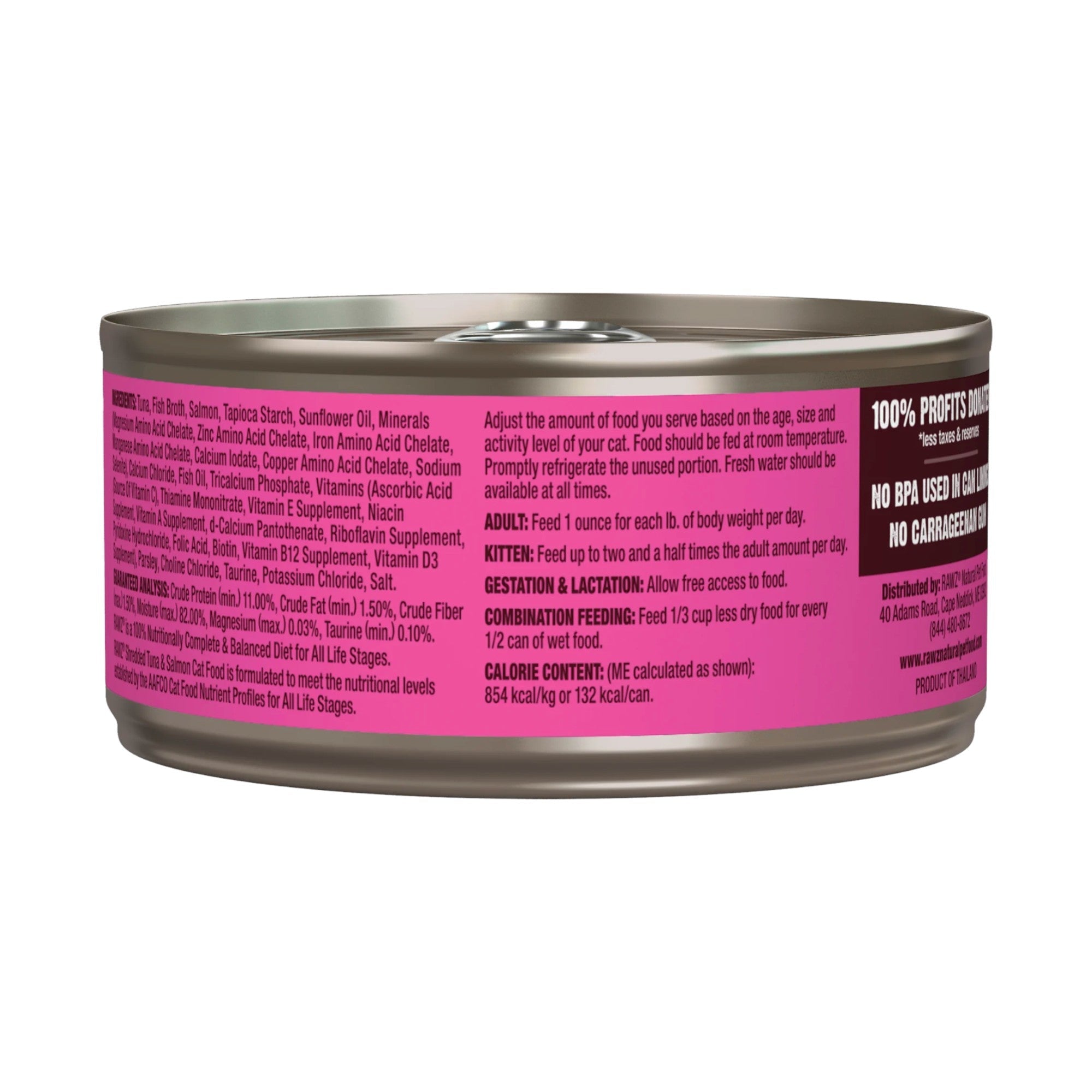 Rawz Tuna & Salmon Shredded Cat Can (5.5oz)
