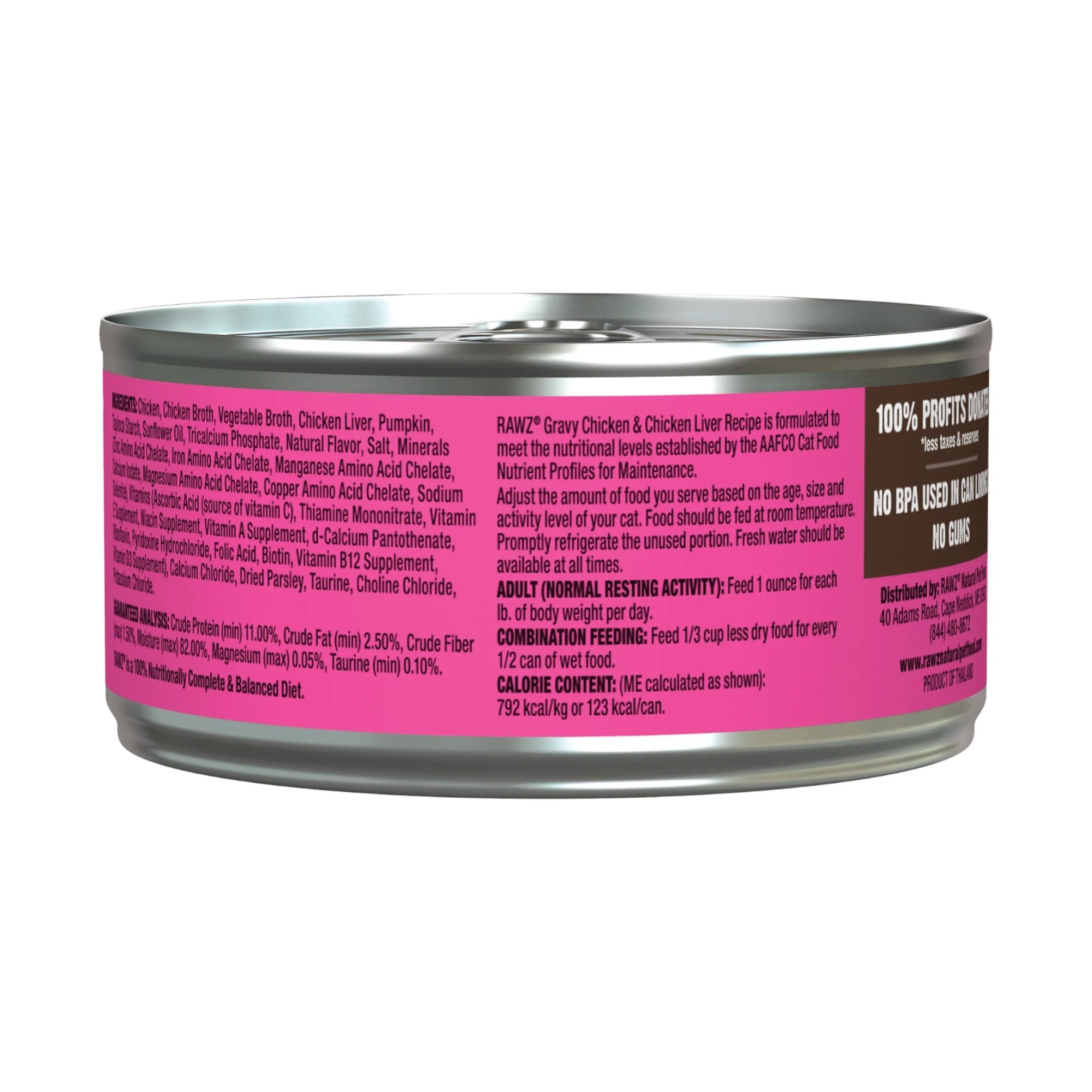 Rawz Gravy Chicken & Chicken Liver Cat Can (5.5oz)