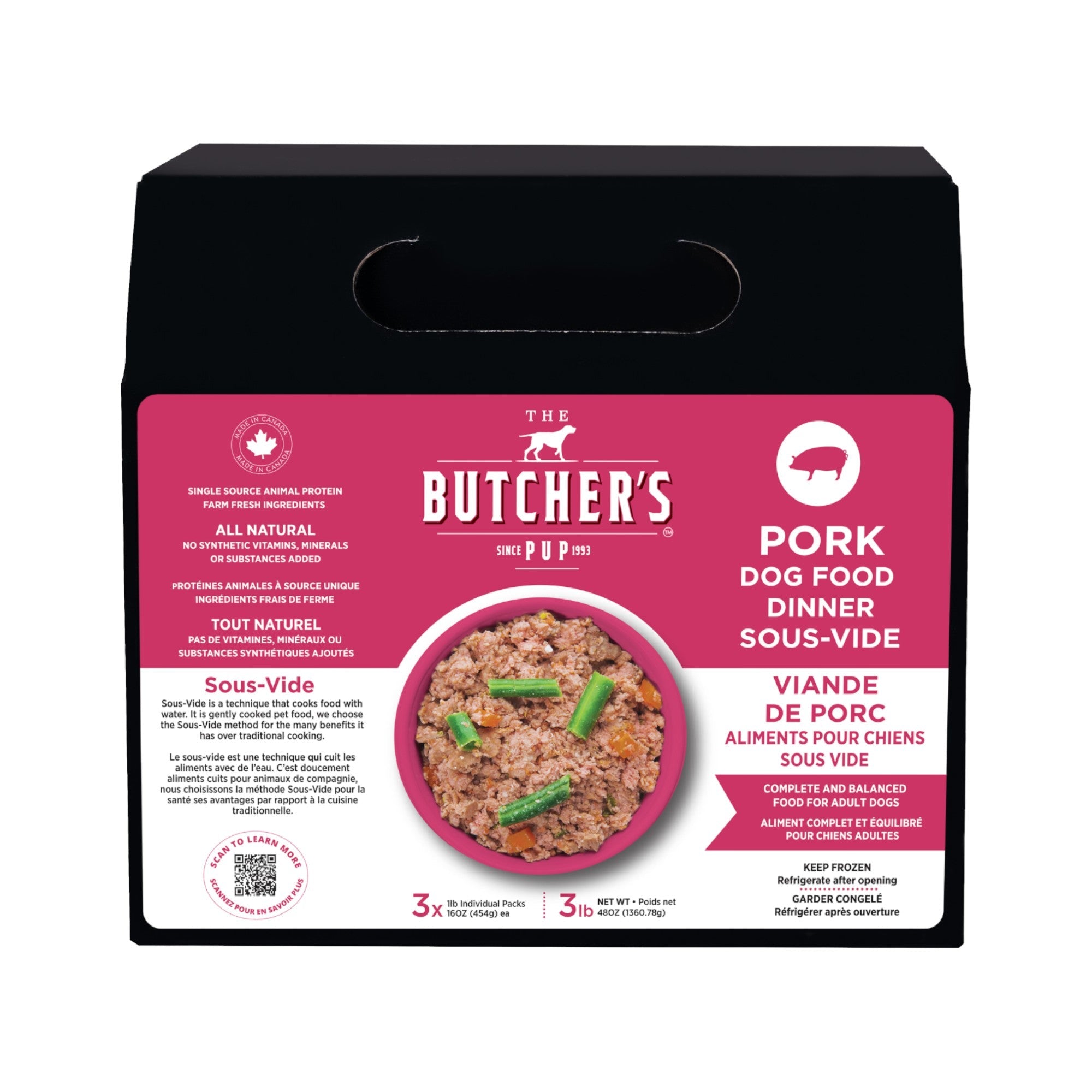 Butcher's Pup Dog Gently Cooked Pork (3lb)