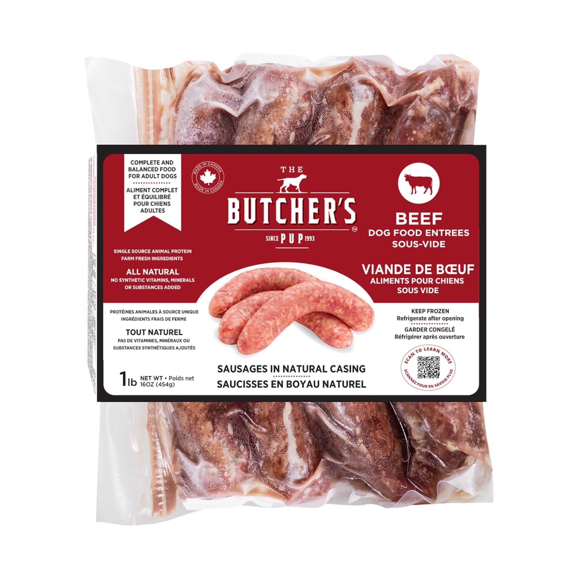 Butcher's Pup Beef Sausage (1 lb)