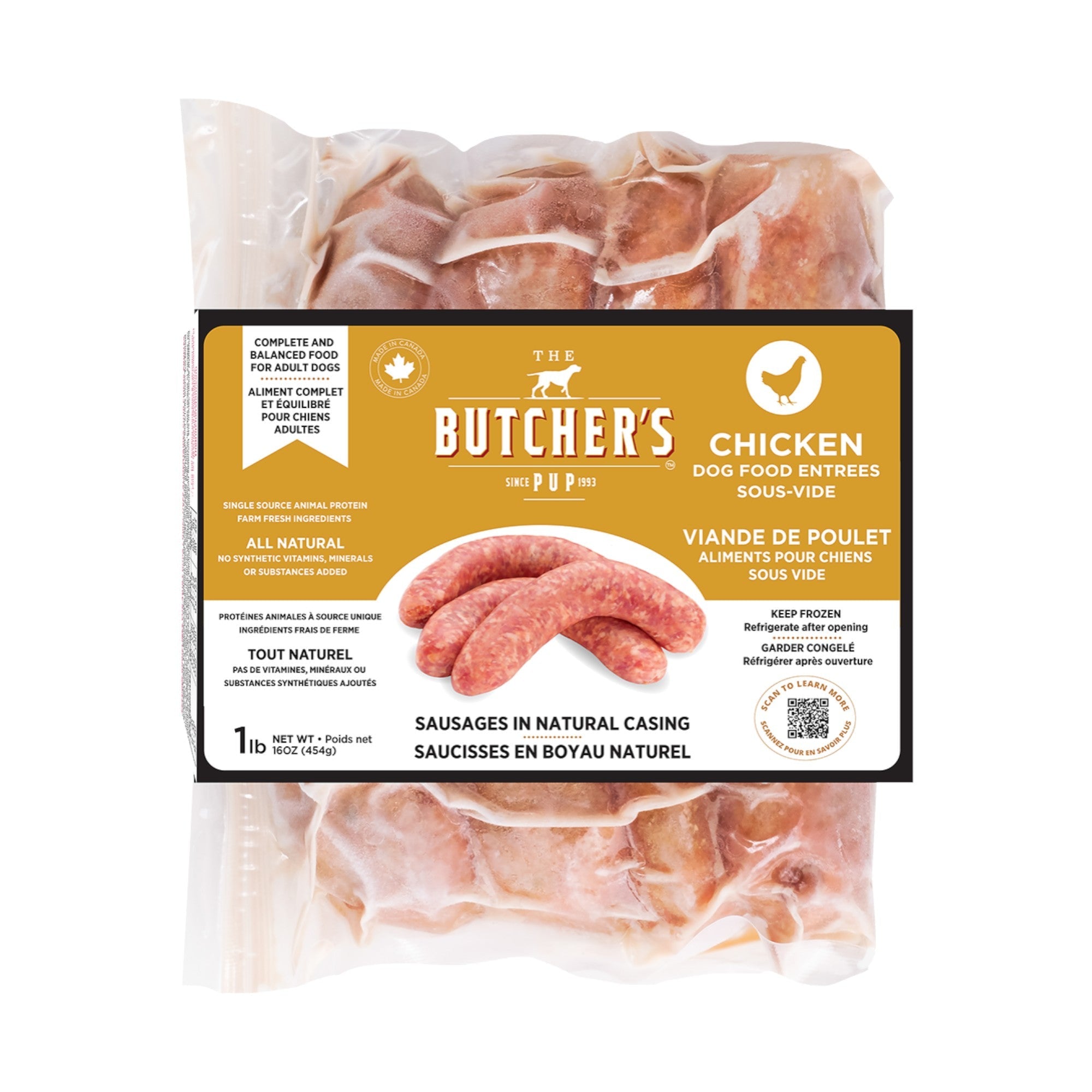 Butcher's Pup Chicken Sausage (1lb)