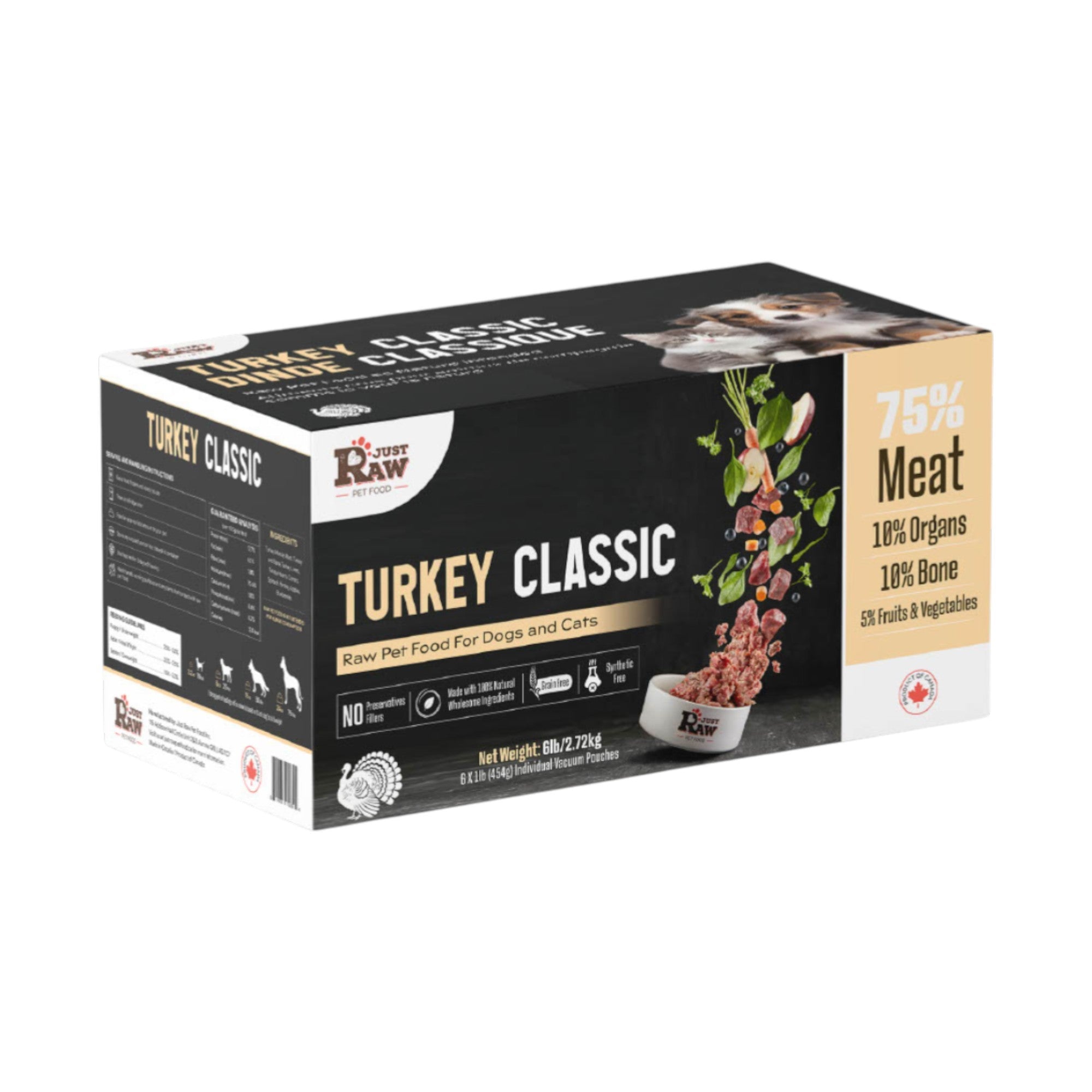 Just Raw Turkey Classic (6lb)