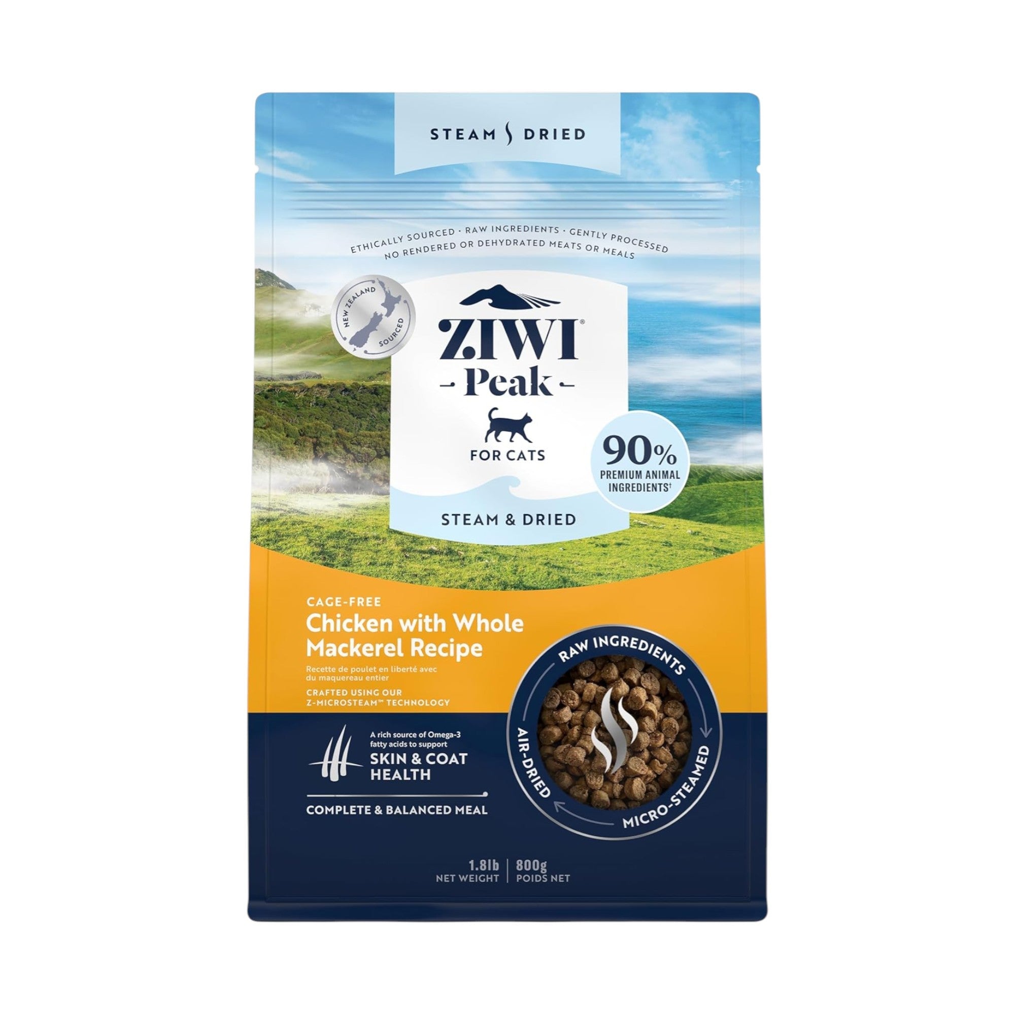 Ziwi Ziwipeak Cat Steam & Dried Chicken & Mackerel (800g)