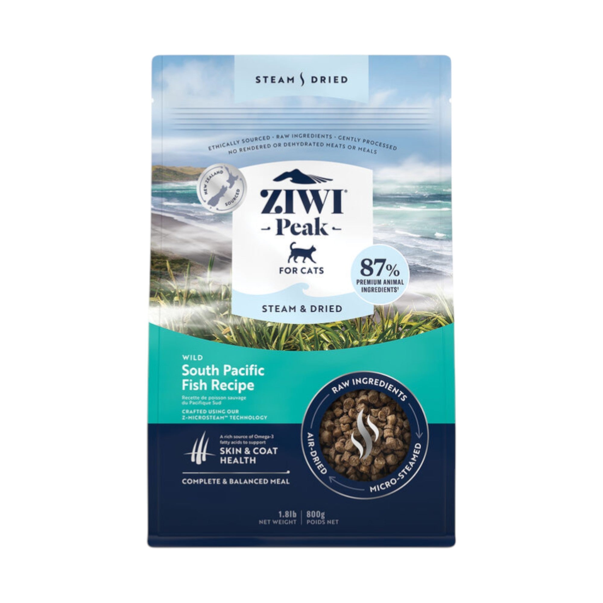 Ziwi Ziwipeak Cat Steam & Dried South Pacific Fish (800g)