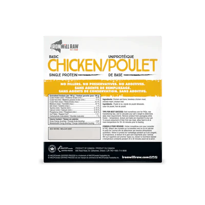 Iron Will Basic Chicken (6lb) - Tail Blazers Etobicoke