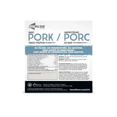 Iron Will Basic Pork (6lb) - Tail Blazers Etobicoke