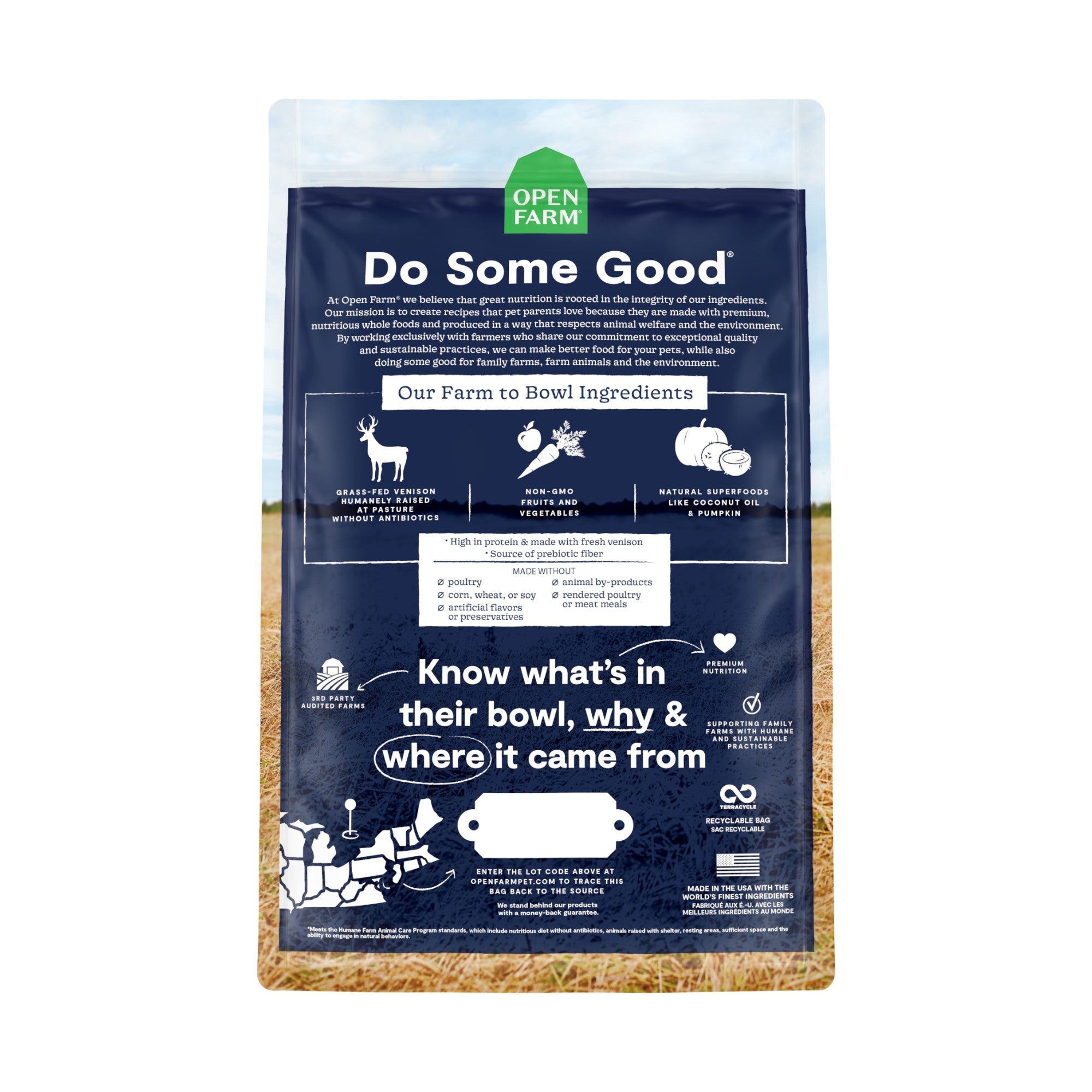 Open Farm New Zealand Venison Grain Free Dog (4lb)