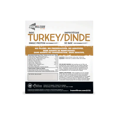 Iron Will Basic Turkey (6lb) - Tail Blazers Etobicoke