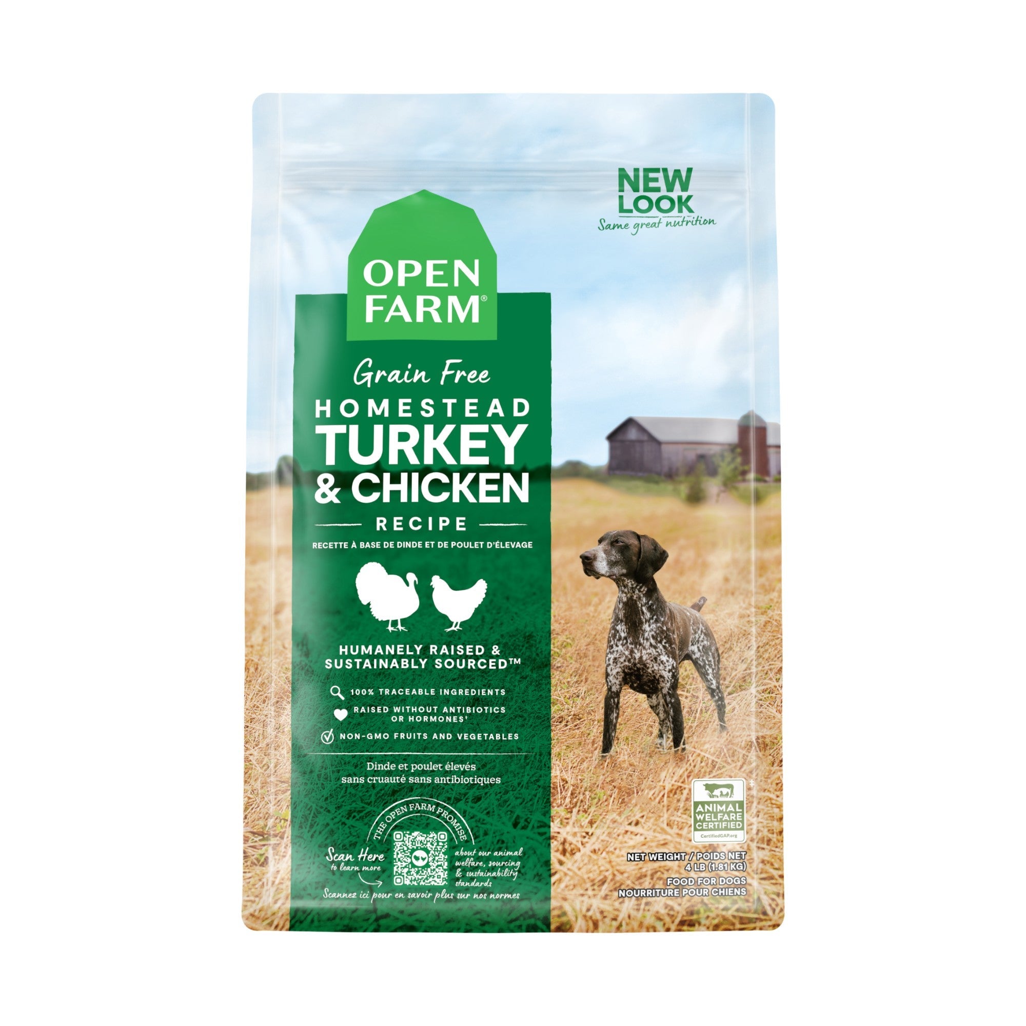 Open Farm Chicken/Turkey Grain Free Dog (22lb)