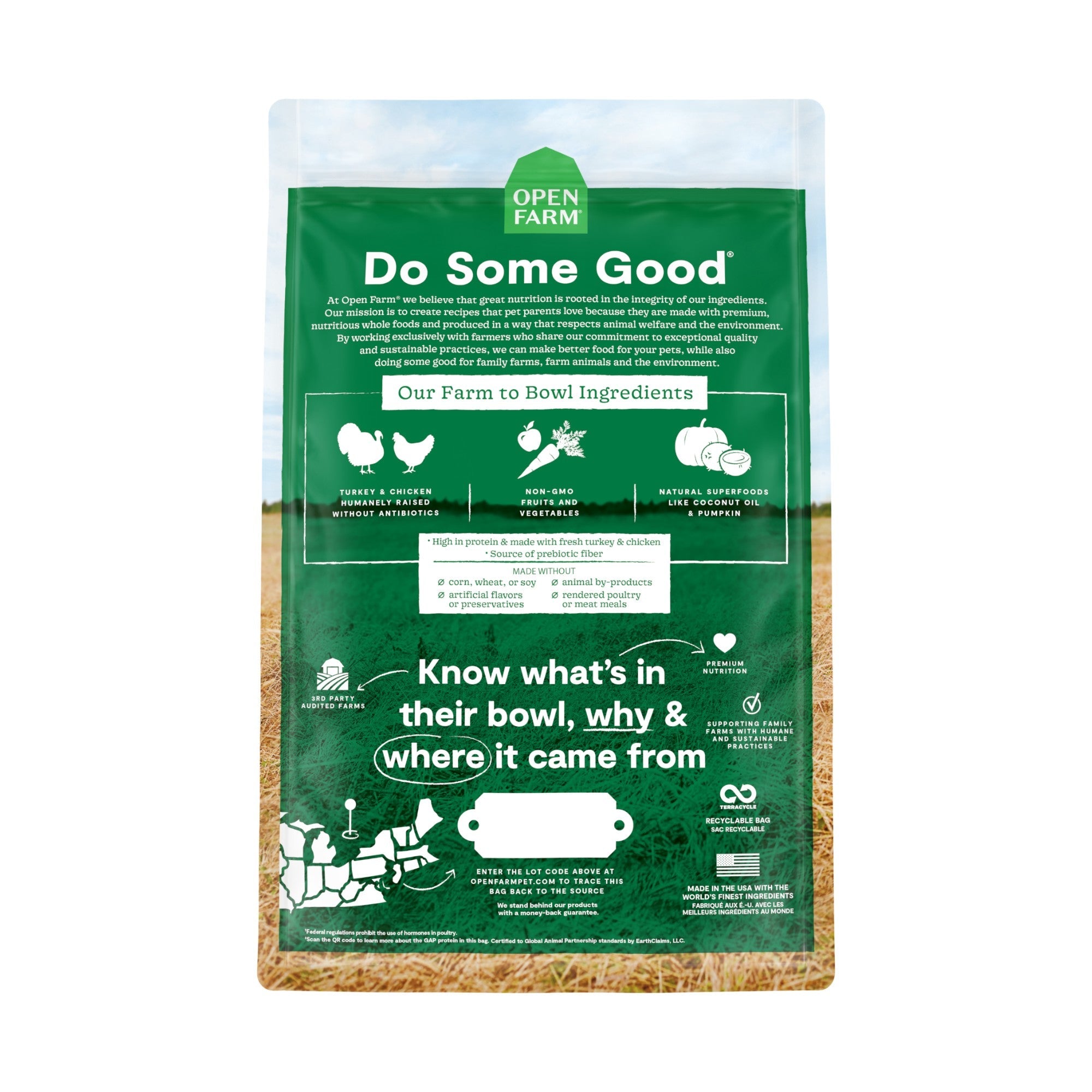 Open Farm Chicken/Turkey Grain Free Dog (22lb)